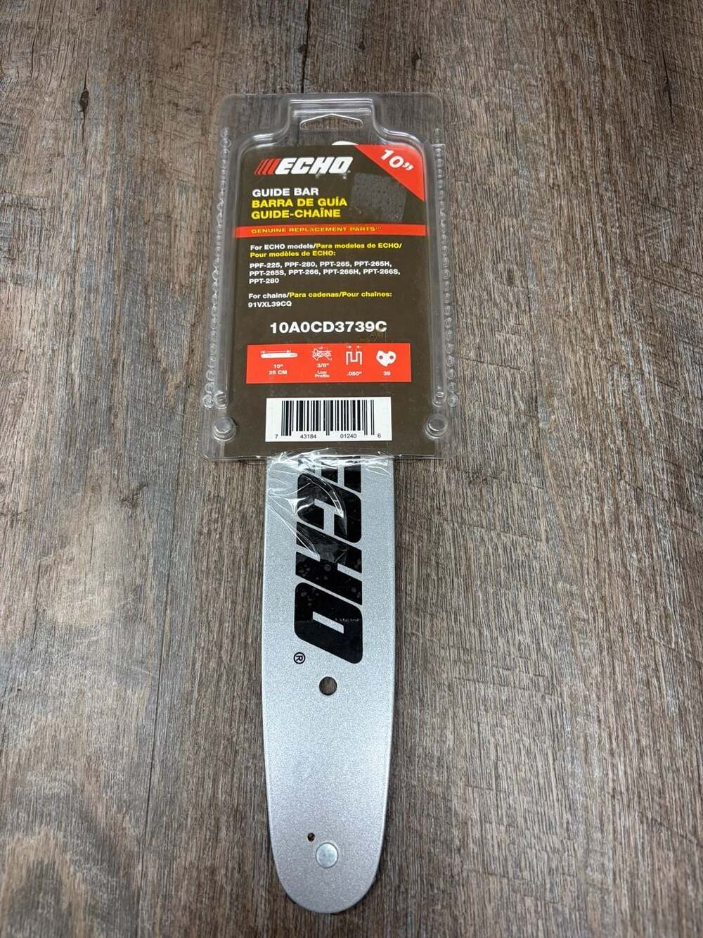 Echo 10A0CD3739C 10" Power Pruner Bar .050 Gauge 39DL Chainsaw Pole Saw. New OEM